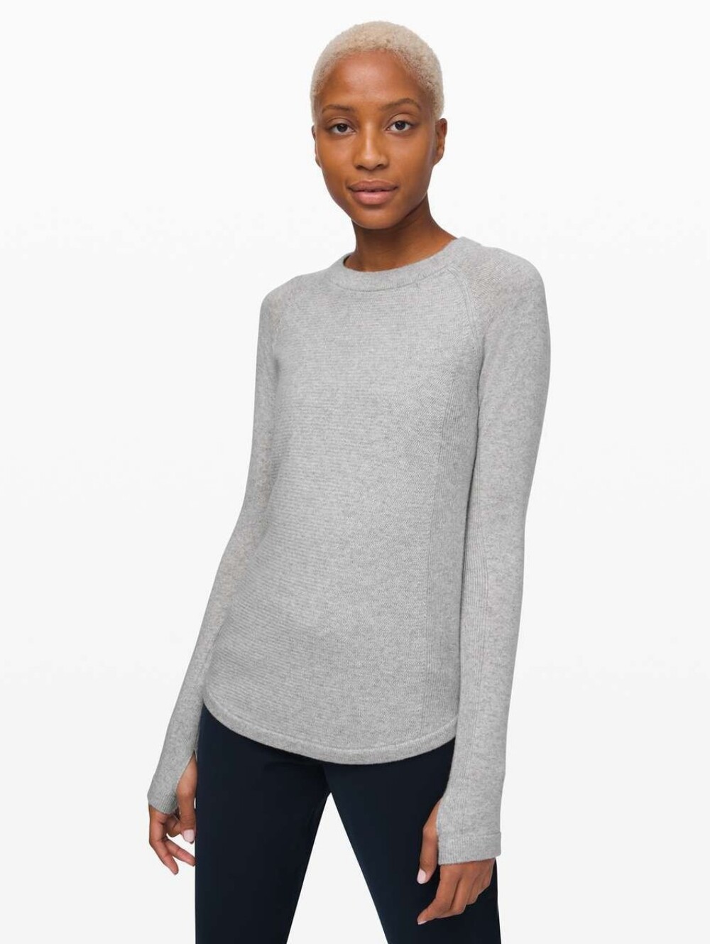 Lululemon Sit in Lotus Sweater *Cashmere in Heathered Core Light Grey